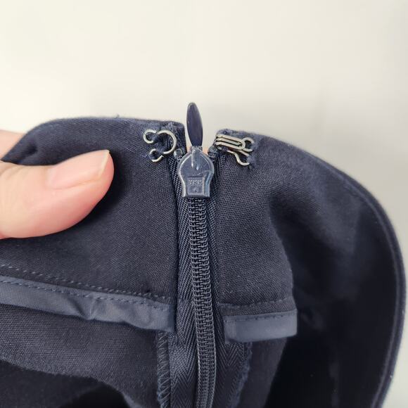 CAbi Navy Mariner High Rise Trouser Pants Flare Leg Nautical #5077 Women's 2 - Picture 7 of 10